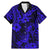 Hawaii Pineapple Family Matching Mermaid Dress and Hawaiian Shirt Paradise Flowers Pacific With Navy Blue Polynesian Tribal LT01 Dad's Shirt - Short Sleeve Blue - Polynesian Pride