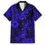 Hawaii Pineapple Family Matching Off Shoulder Maxi Dress and Hawaiian Shirt Paradise Flowers Pacific With Navy Blue Polynesian Tribal LT01 Dad's Shirt - Short Sleeve Blue - Polynesian Pride