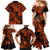 Hawaii Pineapple Family Matching Mermaid Dress and Hawaiian Shirt Paradise Flowers Pacific With Orange Polynesian Tribal LT01 - Polynesian Pride