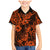 Hawaii Pineapple Family Matching Mermaid Dress and Hawaiian Shirt Paradise Flowers Pacific With Orange Polynesian Tribal LT01 Son's Shirt Orange - Polynesian Pride