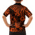 Hawaii Pineapple Family Matching Puletasi Dress and Hawaiian Shirt Paradise Flowers Pacific With Orange Polynesian Tribal LT01 - Polynesian Pride