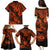 Hawaii Pineapple Family Matching Puletasi Dress and Hawaiian Shirt Paradise Flowers Pacific With Orange Polynesian Tribal LT01 - Polynesian Pride