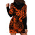 Hawaii Pineapple Hoodie Dress Paradise Flowers Pacific With Orange Polynesian Tribal LT01 - Polynesian Pride