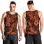 Hawaii Pineapple Men Tank Top Paradise Flowers Pacific With Orange Polynesian Tribal LT01 - Polynesian Pride