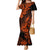 Hawaii Pineapple Mermaid Dress Paradise Flowers Pacific With Orange Polynesian Tribal LT01 Women Orange - Polynesian Pride