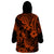 Hawaii Pineapple Wearable Blanket Hoodie Paradise Flowers Pacific With Orange Polynesian Tribal LT01 - Polynesian Pride