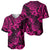 Hawaii Pineapple Baseball Jersey Paradise Flowers Pacific With Pink Polynesian Tribal LT01 - Polynesian Pride