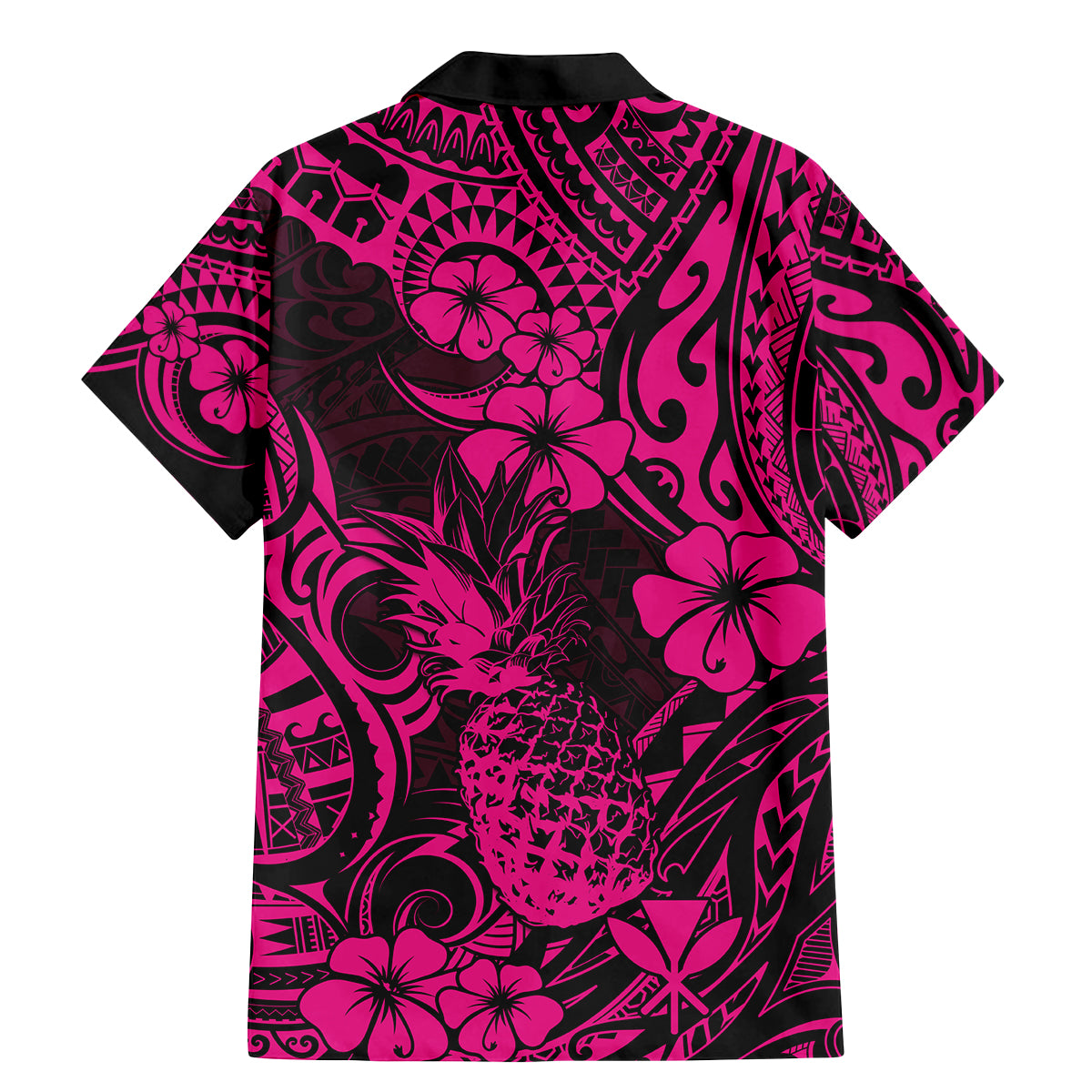 Hawaii Pineapple Family Matching Mermaid Dress and Hawaiian Shirt Paradise Flowers Pacific With Pink Polynesian Tribal LT01 - Polynesian Pride