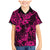 Hawaii Pineapple Family Matching Mermaid Dress and Hawaiian Shirt Paradise Flowers Pacific With Pink Polynesian Tribal LT01 Son's Shirt Pink - Polynesian Pride