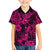 Hawaii Pineapple Family Matching Off Shoulder Short Dress and Hawaiian Shirt Paradise Flowers Pacific With Pink Polynesian Tribal LT01 Son's Shirt Pink - Polynesian Pride