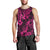 Hawaii Pineapple Men Tank Top Paradise Flowers Pacific With Pink Polynesian Tribal LT01 - Polynesian Pride