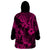 Hawaii Pineapple Wearable Blanket Hoodie Paradise Flowers Pacific With Pink Polynesian Tribal LT01 - Polynesian Pride