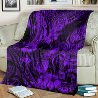 Hawaii Pineapple Blanket Polynesian Pattern Purple Version LT01 - Polynesian Pride