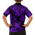 Hawaii Pineapple Family Matching Off Shoulder Long Sleeve Dress and Hawaiian Shirt Polynesian Pattern Purple Version LT01 - Polynesian Pride