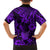 Hawaii Pineapple Family Matching Short Sleeve Bodycon Dress and Hawaiian Shirt Polynesian Pattern Purple Version LT01 - Polynesian Pride