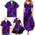 Hawaii Pineapple Family Matching Summer Maxi Dress and Hawaiian Shirt Polynesian Pattern Purple Version LT01 - Polynesian Pride