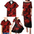 Hawaii Pineapple Family Matching Puletasi Dress and Hawaiian Shirt Polynesian Pattern Red Version LT01 - Polynesian Pride