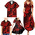 Hawaii Pineapple Family Matching Summer Maxi Dress and Hawaiian Shirt Polynesian Pattern Red Version LT01 - Polynesian Pride