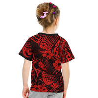 Hawaii Pineapple Kid T Shirt Polynesian Pattern Red Version LT01 - Polynesian Pride