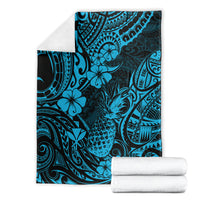 Hawaii Pineapple Blanket Polynesian Pattern Sky Blue Version LT01 - Polynesian Pride