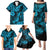 Hawaii Pineapple Family Matching Puletasi Dress and Hawaiian Shirt Polynesian Pattern Sky Blue Version LT01 - Polynesian Pride