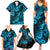 Hawaii Pineapple Family Matching Summer Maxi Dress and Hawaiian Shirt Polynesian Pattern Sky Blue Version LT01 - Polynesian Pride