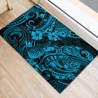 Hawaii Pineapple Rubber Doormat Polynesian Pattern Sky Blue Version LT01 - Polynesian Pride