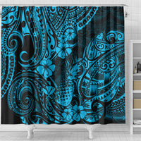 Hawaii Pineapple Shower Curtain Polynesian Pattern Sky Blue Version LT01 - Polynesian Pride