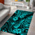 Hawaii Pineapple Area Rug Polynesian Pattern Turquoise Version LT01 - Polynesian Pride