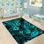 Hawaii Pineapple Area Rug Polynesian Pattern Turquoise Version LT01 - Polynesian Pride