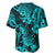 Hawaii Pineapple Baseball Jersey Polynesian Pattern Turquoise Version LT01 - Polynesian Pride