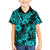 Hawaii Pineapple Family Matching Off Shoulder Long Sleeve Dress and Hawaiian Shirt Polynesian Pattern Turquoise Version LT01 Son's Shirt Turquoise - Polynesian Pride