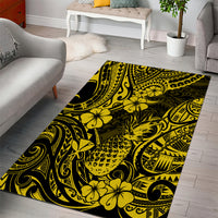 Hawaii Pineapple Area Rug Polynesian Pattern Yellow Version LT01 - Polynesian Pride