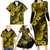 Hawaii Pineapple Family Matching Long Sleeve Bodycon Dress and Hawaiian Shirt Polynesian Pattern Yellow Version LT01 - Polynesian Pride