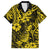 Hawaii Pineapple Family Matching Off Shoulder Long Sleeve Dress and Hawaiian Shirt Polynesian Pattern Yellow Version LT01 Dad's Shirt - Short Sleeve Yellow - Polynesian Pride