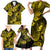 Hawaii Pineapple Family Matching Short Sleeve Bodycon Dress and Hawaiian Shirt Polynesian Pattern Yellow Version LT01 - Polynesian Pride