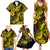 Hawaii Pineapple Family Matching Summer Maxi Dress and Hawaiian Shirt Polynesian Pattern Yellow Version LT01 - Polynesian Pride