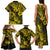 Hawaii Pineapple Family Matching Tank Maxi Dress and Hawaiian Shirt Polynesian Pattern Yellow Version LT01 - Polynesian Pride