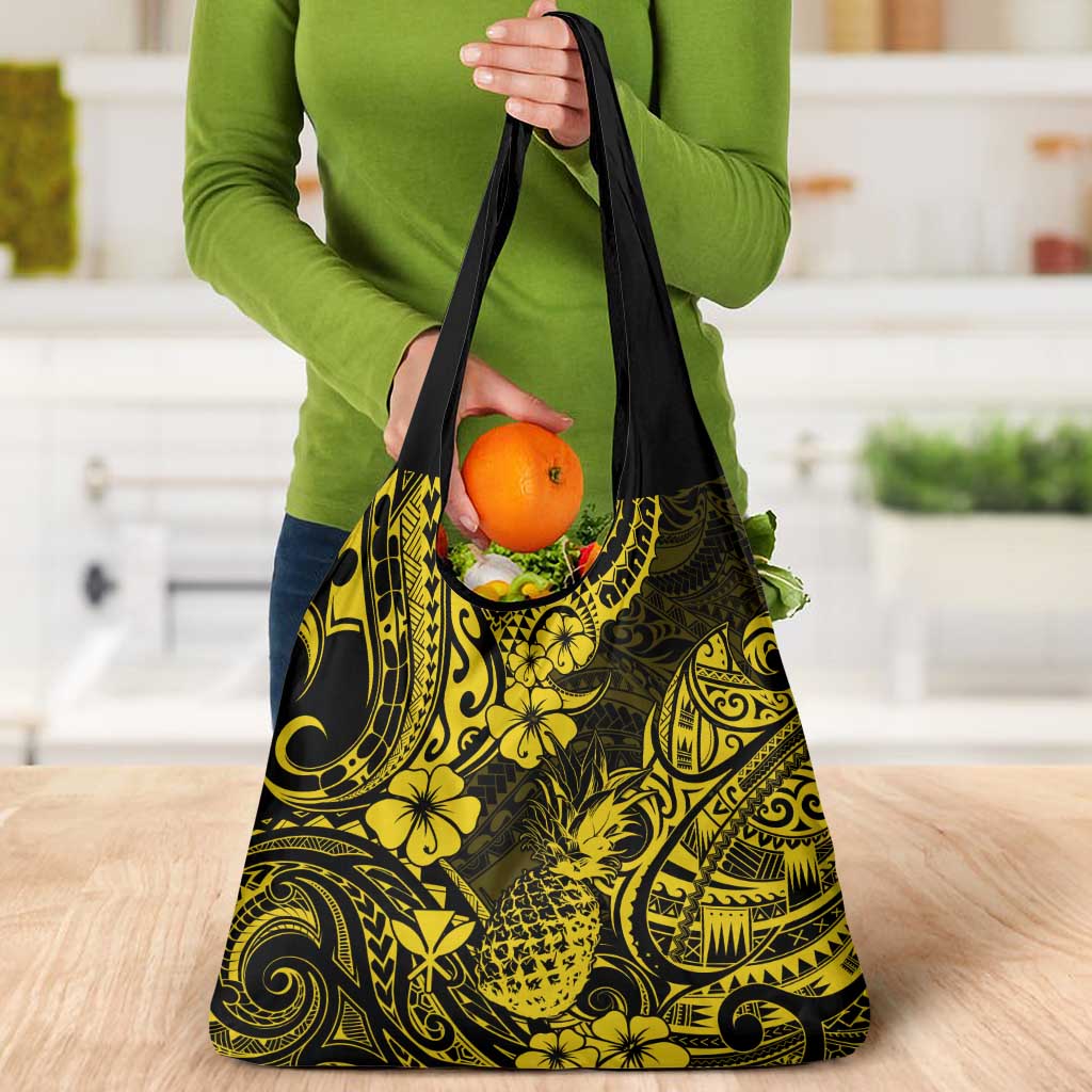 Hawaii Pineapple Grocery Bag Polynesian Pattern Yellow Version LT01 - Polynesian Pride