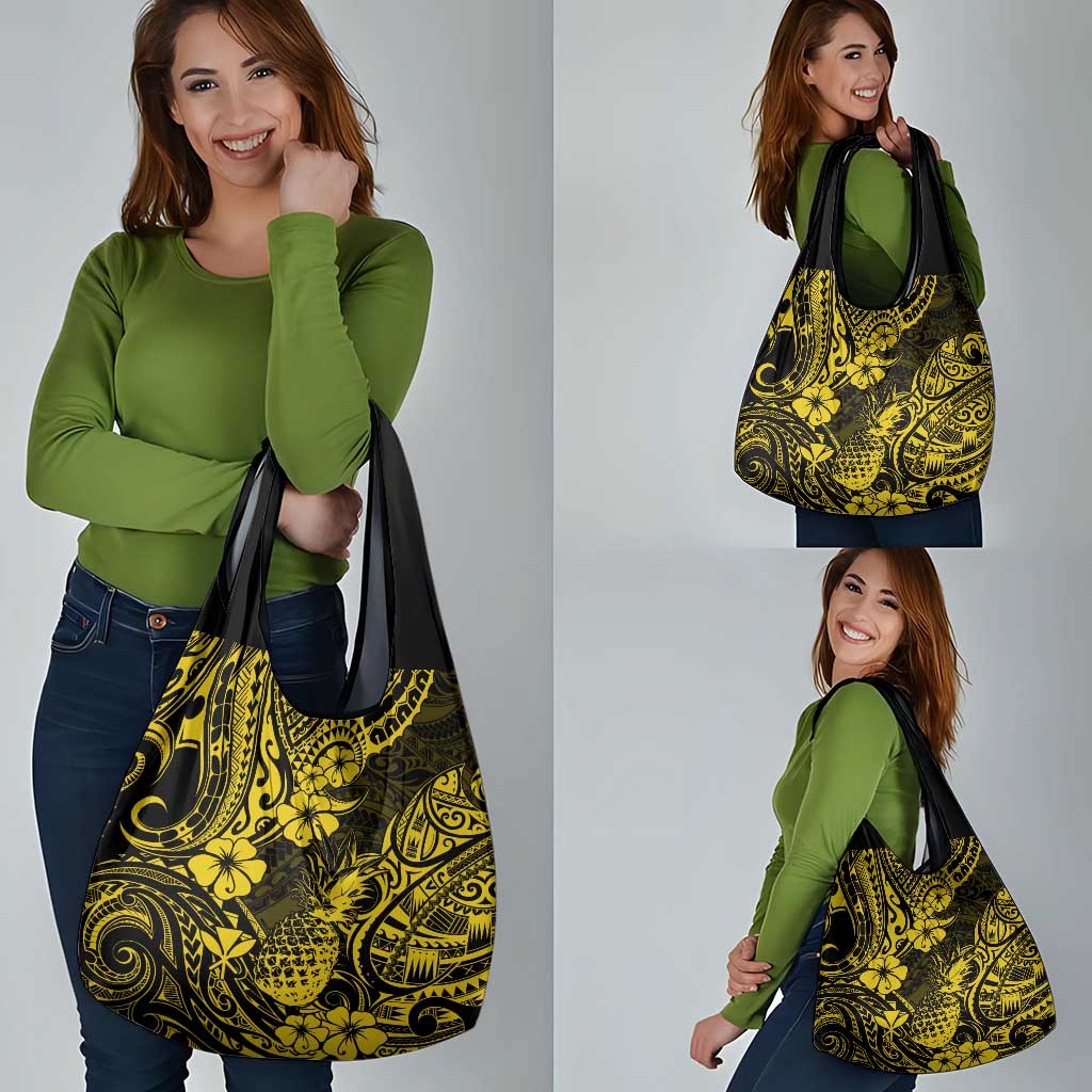 Hawaii Pineapple Grocery Bag Polynesian Pattern Yellow Version LT01 - Polynesian Pride