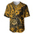 Hawaii Shaka Sign Baseball Jersey With Polynesian Hibiscus Gold Unique LT01 Gold - Polynesian Pride