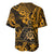 Hawaii Shaka Sign Baseball Jersey With Polynesian Hibiscus Gold Unique LT01 - Polynesian Pride