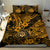 Hawaii Shaka Sign Bedding Set With Polynesian Hibiscus Gold Unique LT01 - Polynesian Pride