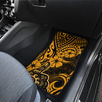 Hawaii Shaka Sign Car Mats With Polynesian Hibiscus Gold Unique LT01 - Polynesian Pride