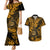 Hawaii Shaka Sign Couples Matching Mermaid Dress and Hawaiian Shirt With Polynesian Hibiscus Gold Unique LT01 Gold - Polynesian Pride