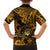 Hawaii Shaka Sign Family Matching Long Sleeve Bodycon Dress and Hawaiian Shirt With Polynesian Hibiscus Gold Unique LT01 - Polynesian Pride