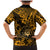 Hawaii Shaka Sign Family Matching Mermaid Dress and Hawaiian Shirt With Polynesian Hibiscus Gold Unique LT01 - Polynesian Pride