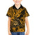 Hawaii Shaka Sign Family Matching Short Sleeve Bodycon Dress and Hawaiian Shirt With Polynesian Hibiscus Gold Unique LT01 Son's Shirt Gold - Polynesian Pride