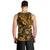 Hawaii Shaka Sign Men Tank Top With Polynesian Hibiscus Gold Unique LT01 - Polynesian Pride