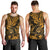 Hawaii Shaka Sign Men Tank Top With Polynesian Hibiscus Gold Unique LT01 - Polynesian Pride